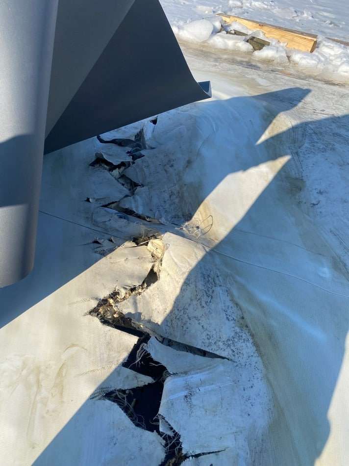 Commercial roof failure demonstrating the importance of professional roof repair and maintenance